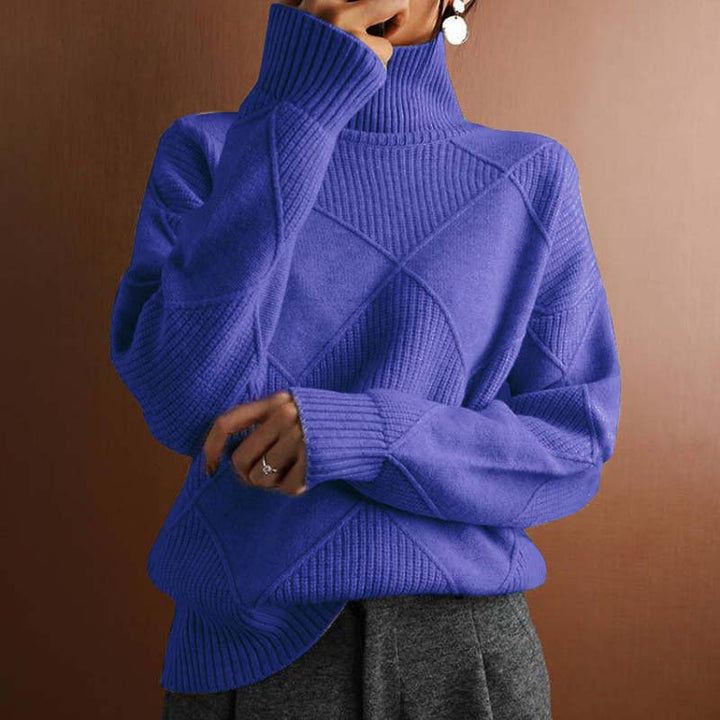 Eleanor™ | Textured Turtleneck Knit Sweater